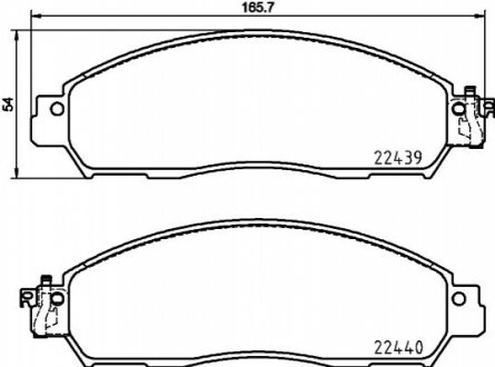 Гальмівні колодки дискові BREMBO P56118