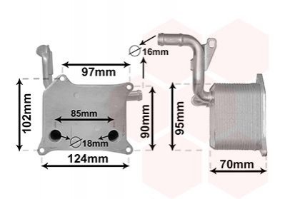 Радиатор масляный RS4/ A5/ A6/ Touareg 4.2i Van Wezel 03013705