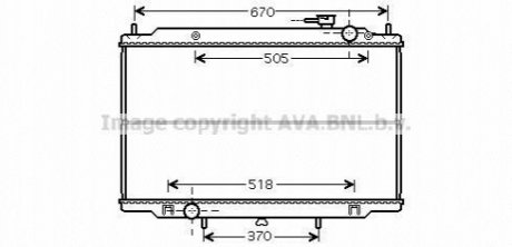 Радиатор Mondeo 96-2000 AVA COOLING DN2266