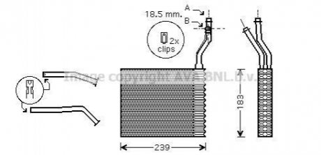 Теплообмінник, Система опалення салону AVA COOLING FDA6364