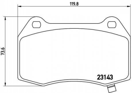 Тормозные колодки дисковые, к-кт. BREMBO P 09 003