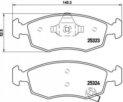 Тормозные колодки дисковые, к-кт. BREMBO P11 031