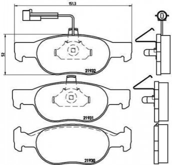 Тормозные колодки дисковые, к-кт. BREMBO P 23 057 (фото 1)