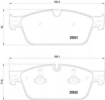 Тормозные колодки дисковые BREMBO P 50 112