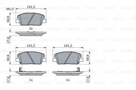 Тормозные накладки BOSCH 0986494979 (фото 1)