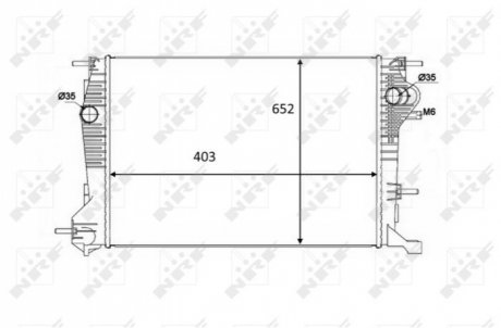 Радіатор охолоджування NRF 58488 (фото 1)