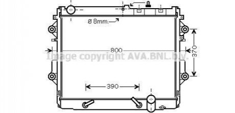 Радиатор охлаждения двигателя AVA AVA COOLING TO2490