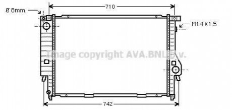 Радиатор охлаждения двигателя AVA COOLING BW2164