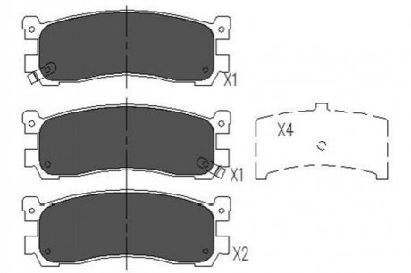 Колодки тормозные mazda 626 87-97929 87-91xedos 9mpv 95-99 задние KAVO KBP-4556