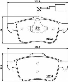 Комплект тормозных колодок дисковый тормоз BREMBO P23132