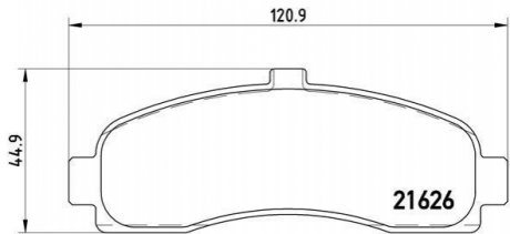 Тормозные колодки дисковые, к-кт. BREMBO P 56 031