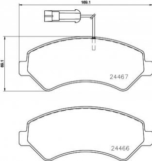 Тормозные колодки дисковые, к-кт. BREMBO P23161