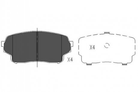 Колодки тормозные передние KAVO KBP-8511 (фото 1)