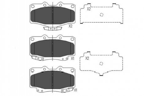 Тормозные колодки дисковые KAVO KBP-9054 (фото 1)