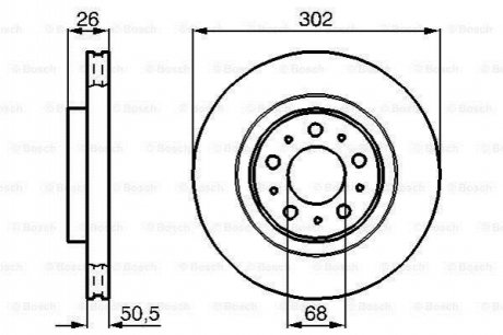 ТОРМ. ДИСК(MIN2) BOSCH 0 986 478 454