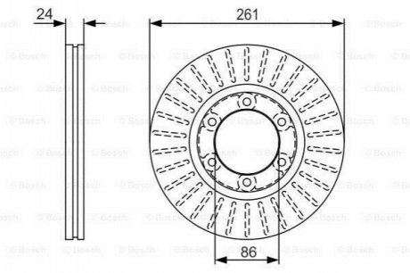 Тормозной диск BOSCH 0 986 479 053 (фото 1)