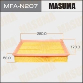 Воздушный фильтр A2512 NISSAN/ PATHFINDER, NAVARA 05- (1/20) MASUMA MFA-N207