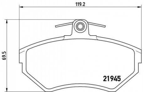 Тормозные колодки дисковые, к-кт. BREMBO P 85 042