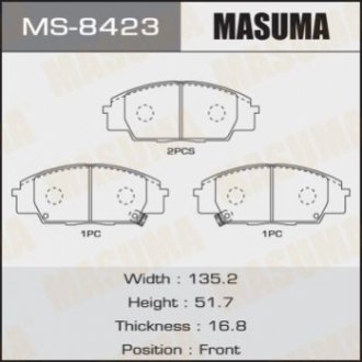 Колодки дисковые MASUMA MS8423 (фото 1)