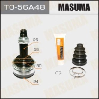 ШРУС 24x56x26x48 TOYOTA CAMRY ACV30. 2001-2006TOYOTA AVENSIS (03-08), TOYOTA CAMRY (01-06) MASUMA TO-56A48 (фото 1)