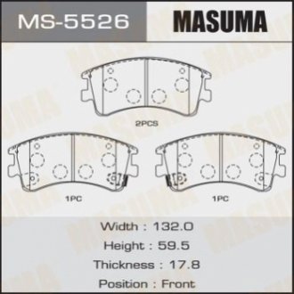 Колодки тормозные AN-719WK NP5007 P49032 передн MASUMA MS-5526