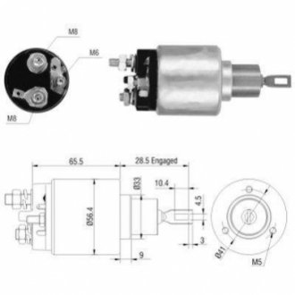 Реле втягивающее opel astra f vectra a 2.0 MEAT&DORIA 46031