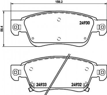 Комплект тормозных колодок дисковый тормоз BREMBO P56080