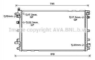 Радіатор, Система охолодження двигуна AVA COOLING OL2653