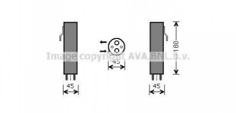 Осушувач кондиціонера Ford Fiesta 09>, B-Max Ecosport 12> AVA AVA COOLING FDD584