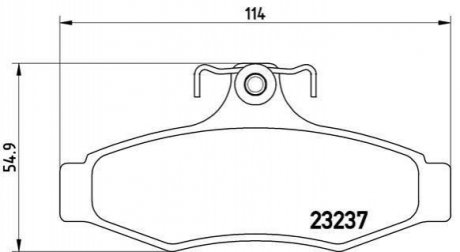 Дисковые тормозные колодки компл. BREMBO P 15 005