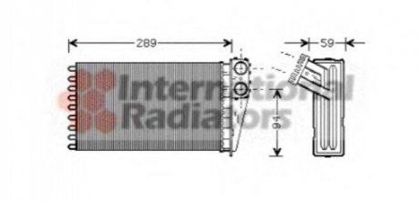 Теплообменник отопление салона Van Wezel 40006227