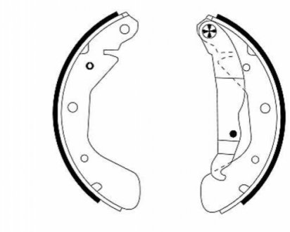 Колодки тормозные барабанные HELLA 8DB 355 001-291