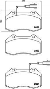 Тормозные колодки дисковые, к-кт. BREMBO P23 139