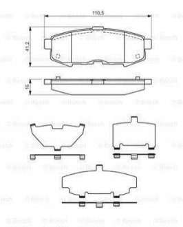 Тормозные колодки дисковые, к-кт. BOSCH 0986494319 (фото 1)