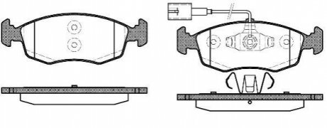 Колодки тормозные диск. перед. (Remsa) Fiat 500 0.9 07-,Fiat 500 c 0.9 09-,Fiat Grande punto 1.4 05- WOKING P0723.52