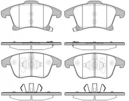 Гальмівні колодки пер. з датчиком зносу FORD GALAXY III/MONDEO/S-MAX 1.0-2.5 14- WOKING P13493.22