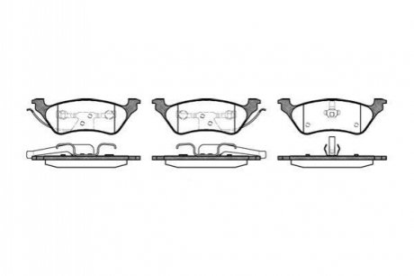 Колодки тормозные диск. задн. (Remsa) Dodge Caravan 2.4 00-07,Dodge Caravan 3.3 00-07 WOKING P9113.00