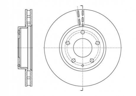 Диск тормозной перед. (кратно 2) (Remsa) Mazda 3 1,5i 1,6i 13>18 WOKING D61573.10