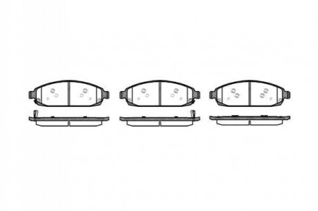 Колодки тормозные диск. перед. (Remsa) Jeep Grand Cherokee 05>10 WOKING P10733.02 (фото 1)