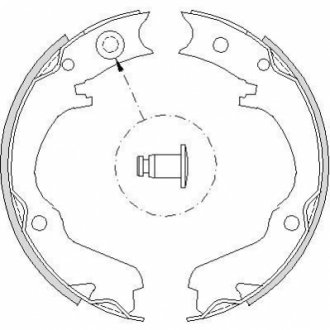 Колодки стояночного тормоза (Remsa) Subaru Legasy Outback 03>09 WOKING Z4734.00 (фото 1)