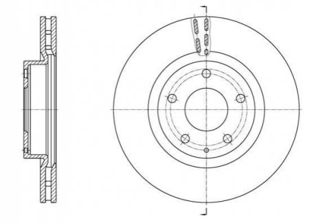 Диск тормозной перед. (кратно 2) (Remsa) Mazda 3 III CX-3 15> WOKING D61574.10