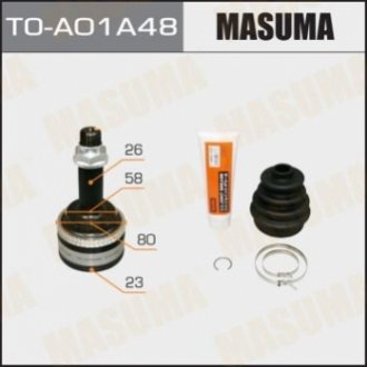 ШРУС 23x58x26 x48 TOYOTA COROLLA (02-12), TOYOTA AVENSIS (03-08) MASUMA TOA01A48 (фото 1)