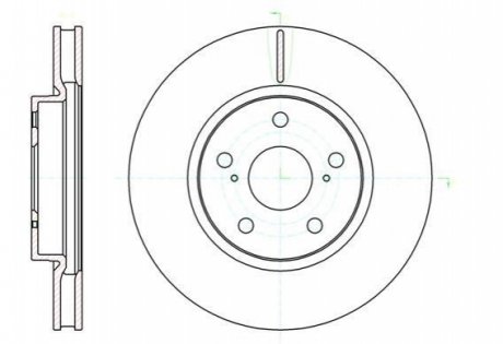 Диск тормозной перед. (кратно 2) (Remsa) Lexus IS 05> 12> WOKING D61076.10