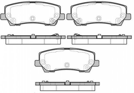 Колодки гальмівні диск. задн. (Remsa) Ford Mustang 15> WOKING P17213.15