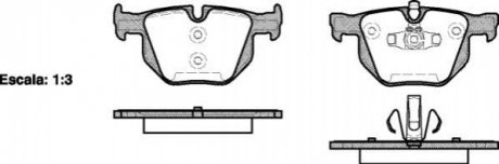 Колодки гальмівні диск. задн. (Remsa) BMW 3e90 WOKING P2813.70