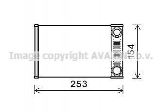 Радиатор отопителя салона Chevrolet Aveo/Sonic 2011> / Tracker 2013> AVA COOLING OL6656