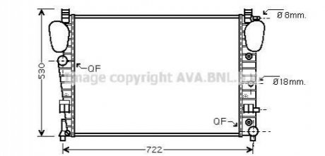 Радиатор охлаждения двигателя MB S220 320-400CDI 420-600i AC+/- AVA COOLING MSA2309 (фото 1)