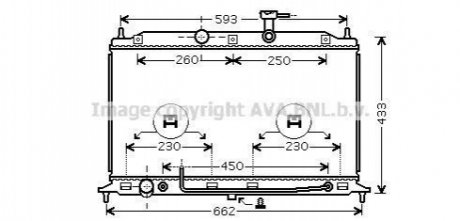 Радиатор охлаждения двигателя AVA AVA COOLING KA2078