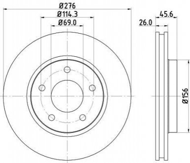 Тормозной диск HELLA 8DD 355 116-241