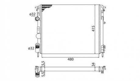 Радиатор. MAGNETI MARELLI 350213991003